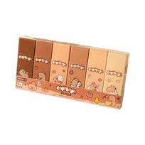 6 vnt./rinkinys Gradiento spalvos Kapibara Korekcinė juosta Mielos mokyklos biuro reikmenys Studentų kanceliarinės prekės 6pcs beige
