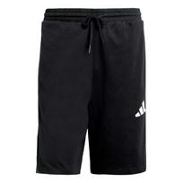 Adidas Essential 3-Stripes Single Jersey Shorts Comfortable Breathable Mid-Rise Drawstring Solid Color Casual Shorts Men Shorts Black JE6405 S