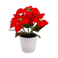 Dirbtinis vazoninis augalas Kalėdinė gėlė Augalai Imitacija poinsettia Stalo lempa Kalėdinės šventės