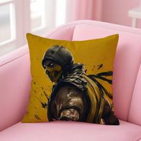 game M-Mortal Kombat Cushion Cover Comfortable Reversible Pillow Cover Ideal for Car Sofa Bedroom & Beyond 12x12Inch