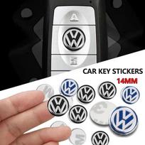 B5 2025 Karštas Volkswagen 14mm Automobilio Nuotolinio Rakto Lipdukai Emblema Automobilio Aksesuarai Stilius Volkswagen MK7 MK6 MK5 Ibiza Leon FR 2pcs juoda