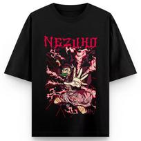 Unisex Pure Cotton Tshirt Demon Slayer Kamado Tanjiro Harajuku Anime Print 2026 Summer New Plus Loose Family Short Sleeved Top S