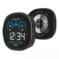 3 viename metalinis dėklas Samsung Galaxy Watch 8, ekrano apsauga 40 mm 44 mm, apsauginis buferis, grūdintas stiklas Galaxy Watch8 dangteliui Galaxy Watch 8 40mm juoda
