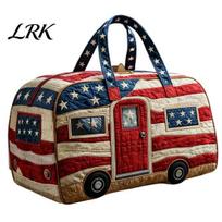 Father Day Gift Bag Patriotic Quilted Duffel Bag, Large Capacity Waterproof Handbag, Veterans Stain-Resistant Tote for Travel Fitness Work Outdoor S B