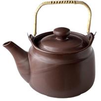 Tokoname Heat-Resistant Ceramic Teapot for Gas Stove - 2000ml Brown ruda