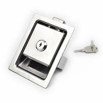 Skydo užraktas Nerūdijančio plieno SOUTHCO Raktinė durų spyna Pramoninė elektrinė spintelė Mechaninis plokščias langinės durų fiksatorius (Black,Stainless Steel Door&Door Lock) juoda