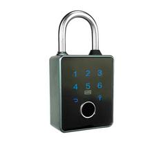 Loqwises Security Combination Smart Padlock with TTlock/Tuya App SDK Cloud Storage Aluminum Alloy Grade C Steel Door Model T55D (Black,Anti-Peep Code&Smartphone) juoda