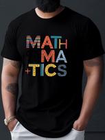 Math Enthusiast T-Shirt Top Crewneck Casual Loose Street Short-Sleev Men Tee Mathematical Formula Graphic Y2k Fashion T Shirts S
