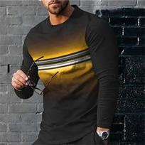 3D skaitmeninio spausdinimo marškinėliai „Street Trend“ ilgomis rankovėmis „O-neck“ megztiniai marškinėliai dideli vyriški ilgomis rankovėmis, laisvalaikio sportiniai vyriški drabužiai S