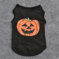Pet Dog Costume T Shirt With Halloween Pumpkin Design For Small To Large Dogs XS