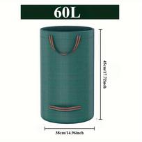 Heavy-Duty Reusable Garden Waste Bags with Handles - 120L, 300L, 500L Capacity for Plant, Grass, and Leaf Collection 60L