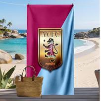 Aston Villa Football Print Beach Towel, Large Soft Quick Dry Towel for Beach Camping Swimming 70cmx140cm(27x55inch)