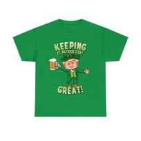 Donald Trump Keeping St. Patrick's Day Great Leprechaun Unisex Cotton T-Shirt S