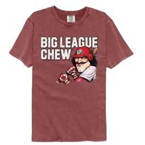 Big League Chew Bubble Gum Vintage Batter Handlebar Mustache Men's T Shirt L
