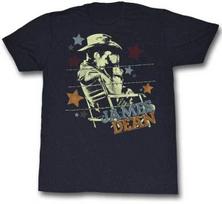 James Dean 1950's Icon Stars Cowboy Rocking Chair Barb Wire Men's T Shirt M