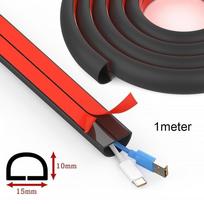 1/2/3/5meter Soft PVC Cable Sleeve Self-Adhesive Wear Resistant Wire Cover Flexible Anti-Step Cord Hider Cord Protection