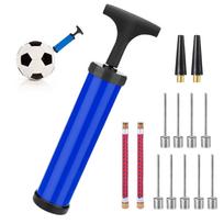 Multifunctional sports ball pump: soccer, basketball, volleyball, water polo, rugby, mėlyna
