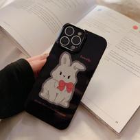 Lovely Cartoon Bunny Shell For Iphone 13 12 14 Plus Pro Max 11 Promax Soft Silicone Stand Holder Cute Rabbit Cute Phone Case for iphone 11