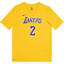 Nike NBA Collaboration Los Angeles Lakers Dri-Fit T-Shirt Comfortable Crew Neck Short Sleeve Kids Tops Yellow 3Z2B711F1-LAKBL S