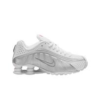 (w) Nike Shox R4 White Metallic Silver 240