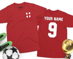 Personalizuotas Anglijos futbolo marškinėlis Individualus vardas Numeris Vaikams Suaugusiems Rinkinys Marškinėlis S