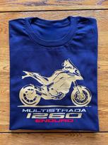 Italy Multistrada 1260 Enduro Outline TShirt 100 Cotton ONeck Short Sleeve Summer Casual Mens Tshirt Rider Streetwear S