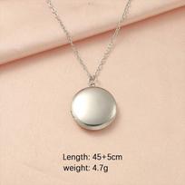 Round Photo Picture Locket Jewelry Gift Photo Frames Pendant Creative Necklaces  Family&Lovers 25x30mm