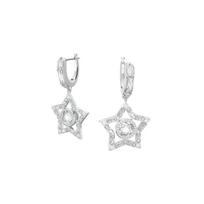 Swarovski Stella dideli auskarai lankeliai moteriški auskarai balti 5617767 Box (Random Color)