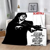 Scarface Printed Throw Blanket  Soft Warm Perfect for Home Travel Picnics and Birthday Gifts 100cmx150cm