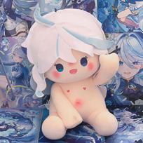 1PC 40CM Genshin Impact Cotton Doll Xiao Zhong Li Scaramouche Kazuha Tartaglia Furina Kamisato Ayato Stuffed Plush Toy Fans Gift without skeleton