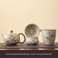 Cha Xun Flint Red Xishi Teapot & Gongdao Cup Set