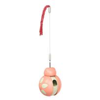 Ladybug-shaped Pet Treat Dispenser Rolling Wobble Design with Spring Teaser Wand Durable Cat Interactive Food Puzzle Toy (Pink,M) rožinė