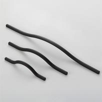 Lengvas prabangus modernus minimalistinis drabužių spintos rankenėlė spintelės juoda auksinė stalčiaus ilga rankenėlė spintelės durų rankenėlė (Black,Single Hole) juoda