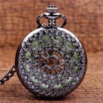 New Luminous Mechanical Pocket Watch Steampunk Vintage Hollow Cover Analog Skeleton Hand Winding Mechanical Pocket Watch for Men juoda