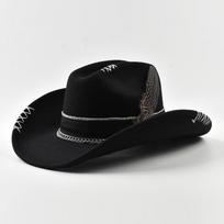 Originalaus dizaino Vintažinė Vakarų Kaubojaus Skrybėlė Vyrams Moterims Rankų Darbo Džentelmeno Džiazinė Skrybėlė Mergaitei Sombrero Hombre Can Be Adjusted juoda