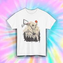 Jesus Dunking Basketball Shirt Funny Sports Savior Hoops Christian Faith Tee M