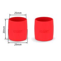 Road Bike Handlebar Grips 1 Pair Shock-absorbing Anti-slip Flexible with Retaining Rings for Long Ride Comfort raudona