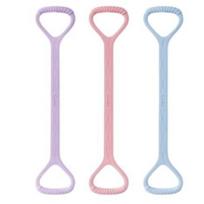 Yoga Resistance Band Figure 8 Pull Rope Silicon Fitness Tension Band for Home Workout Shoulder Back Strengthening Sakura powder-silicone figure eight pull