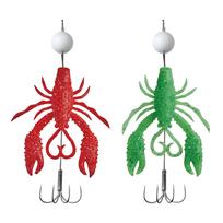 Gamakatsu Octorize Ukiuki Claw (2 pieces) #8 Solid Red UV/Natural small raudona