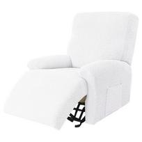 Knitted Recliner Sofa Cover Jacquard Stretch Sofa Covers Elastic Sofa Protector Home Pets Anti-Scratch Couch Cover 1 Seater