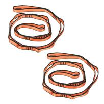 PATIKIL Daisy Chain Strap 2 Pieces Strong Climbing Strap with oranžinė
