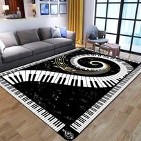 Mados muzikos fortepijonas 3D kilimai namams Svetainė Minkštas flanelinis kilimas Vaikų kambariui Žaidimų kilimėlis Įėjimo durų kilimėlis Vaikų miegamojo kilimėlis 40x120cm