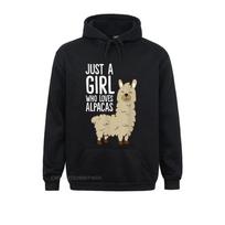Alpaca Girl Just A Girl Who Loves Alpacas T-Shirt Long Sleeve Hoodies Father Day Unisexs Sweatshirts Printed Clothes 2021 Popular 2XL