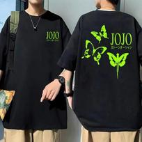 Anime JoJo Bizarre Adventure Stone Ocean Graphic Tee Marškinėliai Unisex Moteriški Unisexga Harajuku Marškinėliai Unisex Green Butterfly Graphic Tees L