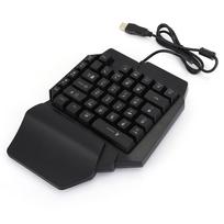 Vienrankė klaviatūra PUBG kompiuteriui, mechaninis žaidimų aksesuaras su akį traukiančiu apšvietimu