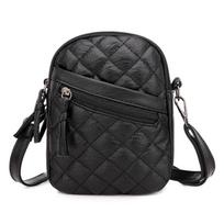 Retro Small Crossbody Krepšys Moterims PU Odinis Pečių Krepšys Mini Messenger Krepšys Kasdienis prekės ženklo dizaino rankinė Lady Pinse Bolso 14x7x20cm juoda