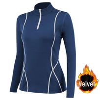 Women's Fleece-Lined Yoga Half-Zip Sweatshirt X-Large vandenyno mėlyna spalva
