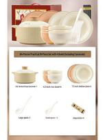 Moda Lanka Cream Style 18-Piece Ceramic Dinnerware Set