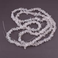 Natural White Crystal 3-5mm Irregular Gravel Beads for DIY Necklace and Bracelet White Crystal Gravel 5-6mm, Approx. 80cm balta