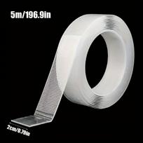 5m Ypač tvirta nano dvipusė lipni juosta - Skaidri, nuimama ir vandeniui atspari - Didelio stiprumo, itin lipni juostelė begaliniam naudojimui 20mm&3M&1mm